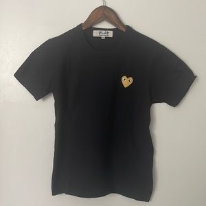 Comme Des Garçons PLAY Black & Gold Tshirt